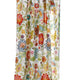 84 Inch Window Panel Curtain Red and Blue Flowers Polyester Back Ties By Casagear Home BM293192