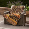 Athens Throw Blanket | 60" | Chocolate Jacobean | Polyester