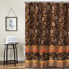 Athens 72 Inch Shower Curtain Brown Microfiber Polyester Jacobean Print By Casagear Home BM293200