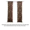 Athens 84 Inch Window Panel Curtain, Brown Microfiber Polyester, Jacobean By Casagear Home