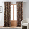 Athens 84 Inch Window Panel Curtain, Brown Microfiber Polyester, Jacobean By Casagear Home