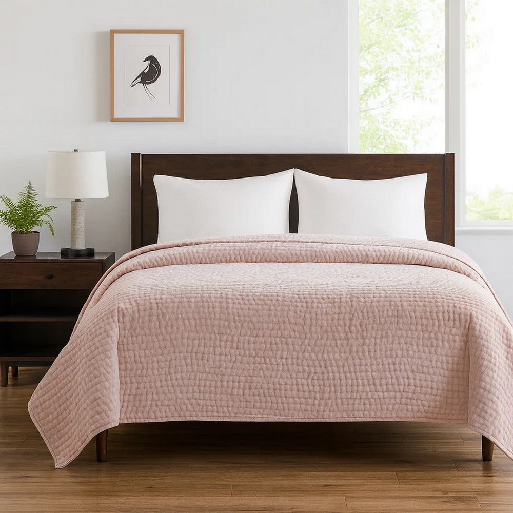 Lipa Queen Quilt | 92 x 96 | Handmade | Cotton | Pink