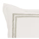Lenz 26 Inch Cotton Euro Pillow Sham with Hand Stitched Embroidery Ivory By Casagear Home BM293209