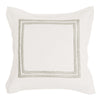 Lenz Euro Pillow Sham | 26" | Hand Stitched Embroidery | Ivory