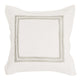 Lenz Euro Pillow Sham | 26" | Hand Stitched Embroidery | Ivory