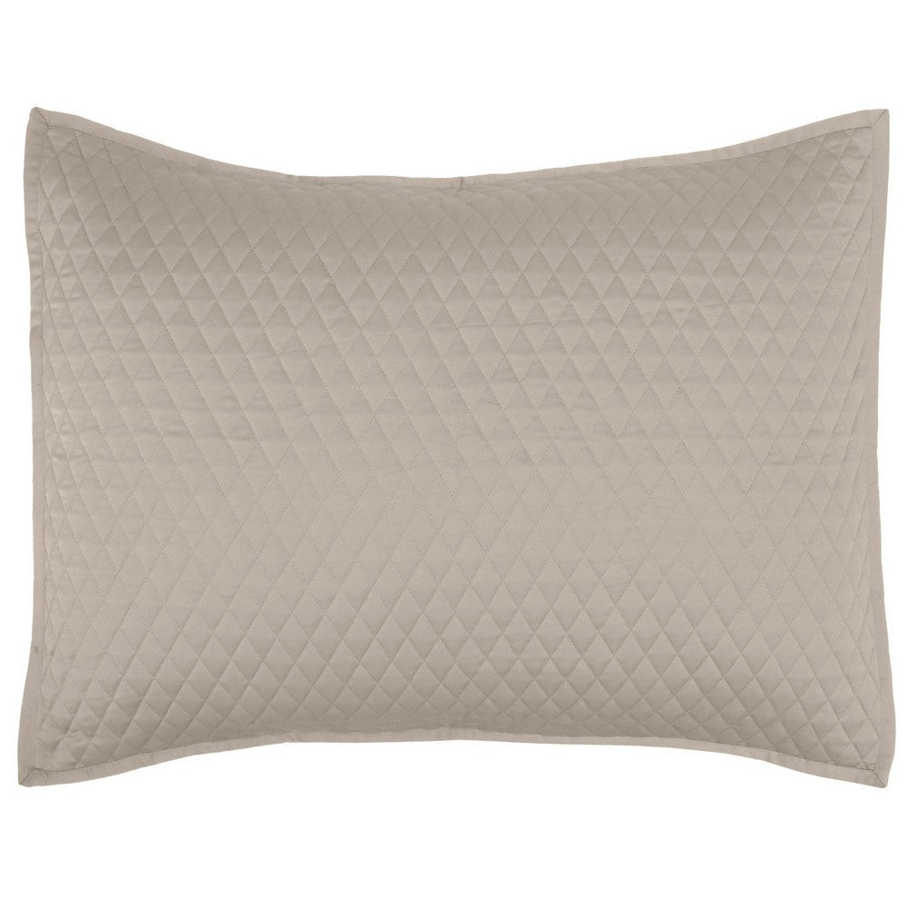 Kahn Pillow Sham | 26" | Hand Stitched | Cotton Fill | Matte Brown