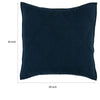 Hara 26 Inch Hand Quilted Euro Pillow Sham with Polyester Fill Dark Blue By Casagear Home BM293223