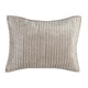 Lipa Pillow Sham | 20 x 26 | Hand Stitched Velvet | Quilted Beige