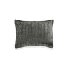 Lipa Pillow Sham | 20 x 26 | Hand Stitched Velvet | Quilted Green