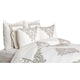 Lenz Queen Duvet Cover | Cotton | Hand Stitched Damask | Ivory