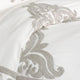 Lenz King Size Cotton Duvet Cover with Hand Stitched Damask Embroidery Ivory By Casagear Home BM293241