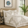 Lenz King Duvet Cover | Cotton | Hand Stitched Damask | Ivory