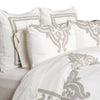 Lenz King Duvet Cover | Cotton | Hand Stitched Damask | Ivory