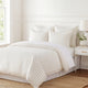 Tara King Duvet Cover | Linen | Stripe Design | Mitered Corners | Ivory