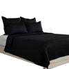 Kahn King Quilt | Hand Stitched Sateen | Cotton Fill | Black