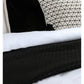 Kahn Hand Stitched Soft Sateen Queen Quilt with Cotton Fill Matte Black By Casagear Home BM293249