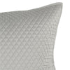 Kahn 26 Inch Hand Stitched Sateen Euro Pillow Sham Cotton Fill Silver By Casagear Home BM293252