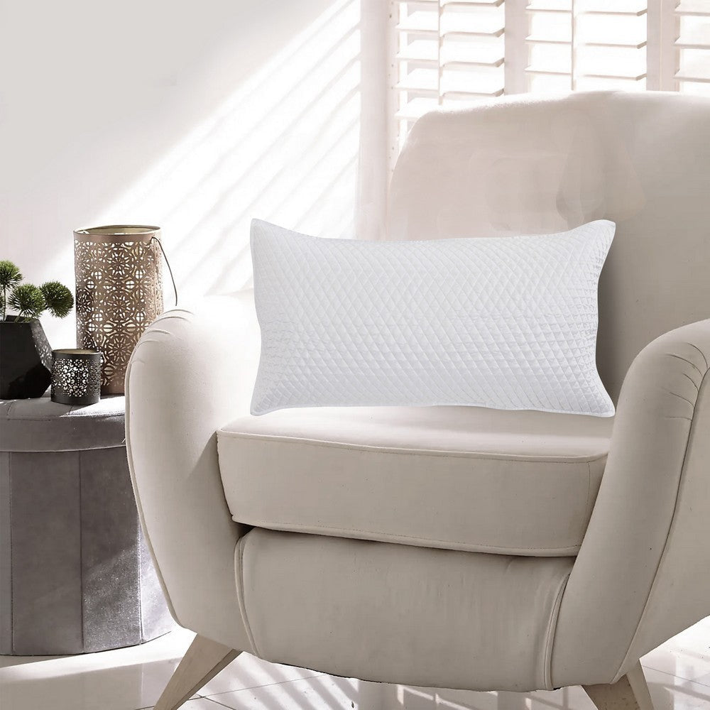 Kahn King Pillow Sham | Hand Quilted | Self Binding | Matte White
