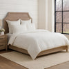 Tara Queen Duvet Cover | Linen | Stripe Design | Mitered Corners | Ivory