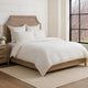 Tara Queen Duvet Cover | Linen | Stripe Design | Mitered Corners | Ivory