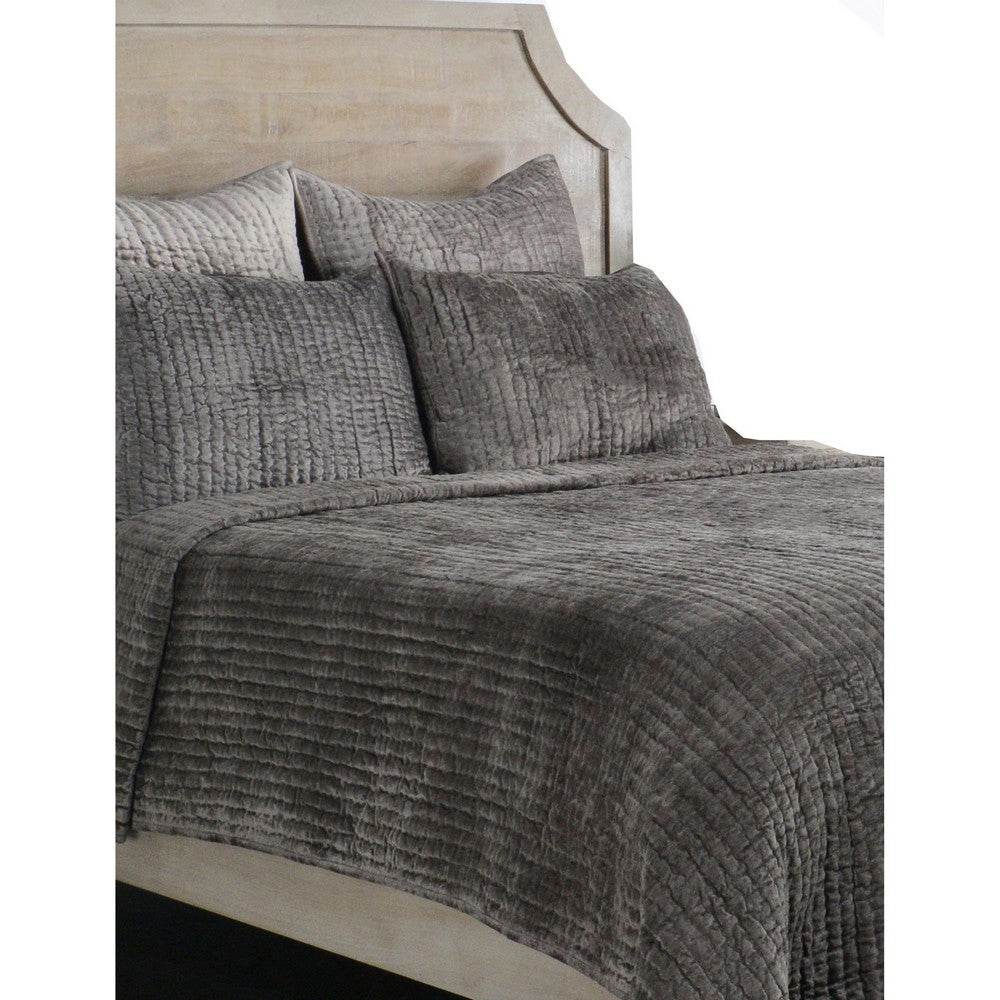 Lipa King Quilt | 96 x 108 | Handmade | Cotton Binding | Dessert Brown