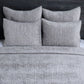 Lipa 96 x 108 Handmade King Size Quilt in Textured Design Polyfill Gray By Casagear Home BM293267