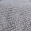 Lipa 96 x 108 Handmade King Size Quilt in Textured Design Polyfill Gray By Casagear Home BM293267