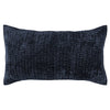 Lipa 20 x 36 Hand Stitched Lumbar King Pillow Sham, Rayon Velvet Ocean Blue By Casagear Home