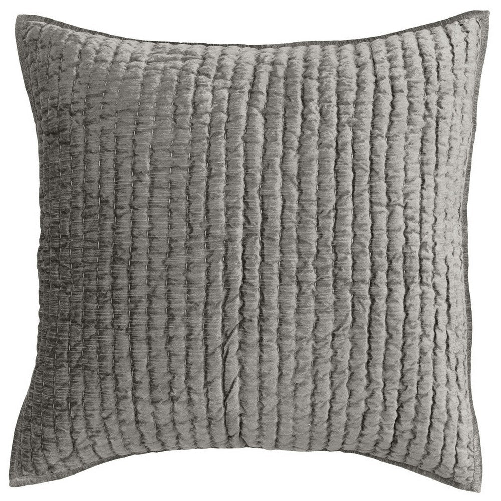 Lipa Euro Pillow Sham | 26" | Hand Stitched | Rayon Velvet | Sage Green