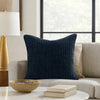Lipa Euro Pillow Sham | 26" | Hand Stitched | Rayon Velvet | Ocean Blue