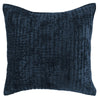 Lipa 26 Inch Square Hand Stitched Euro Pillow Sham, Rayon Velvet Ocean Blue By Casagear Home