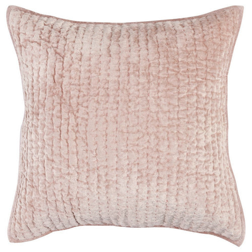 Lipa Euro Pillow Sham | 26" | Handmade | Rayon Velvet | Bliss Pink