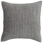 Lipa 26 Inch Square Handmade Euro Pillow Sham with Rayon Velvet, Soft Gray By Casagear Home