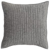 Lipa Euro Pillow Sham | 26" | Handmade | Rayon Velvet | Soft Gray