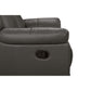 Tio 80 Inch Sofa Gray Real Leather Manual Recliner Back Pocket Coils By Casagear Home BM293324