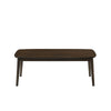 Lexi 47 Inch Coffee Table Dark Walnut Brown Wood Rounded Splayed Legs By Casagear Home BM293325