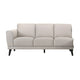 Fin 71 Inch Left Arm Facing Sofa, Mist Gray Finish, Genuine Italian Leather