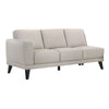 Fin 71 Inch Left Arm Facing Sofa, Mist Gray Finish, Genuine Italian Leather
