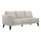 Fin 71 Inch Left Arm Facing Sofa, Mist Gray Finish, Genuine Italian Leather