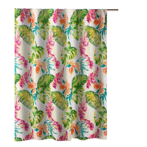 Porto Shower Curtain | 72" | Palm Leaves | Blue & Green