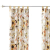 Kelsa Set of 2 Panel Curtains with Watercolor Sunflowers, Ruffled, Gold By Casagear Home