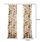 Kelsa Set of 2 Panel Curtains with Watercolor Sunflowers, Ruffled, Gold By Casagear Home