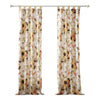 Kelsa Curtain Panels | 2 Piece | Sunflower Print | Ruffled Gold