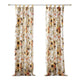 Kelsa Curtain Panels | 2 Piece | Sunflower Print | Ruffled Gold