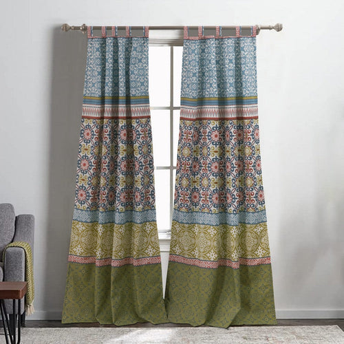 Kaw Curtain Panels | 2 Piece | Multicolor Geometric | Polyester