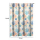 Geo 72 Inch Shower Curtain White Blue Polyester Seashells and Ferns Print By Casagear Home BM293438