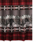 Sofia 72 Inch Bear Shower Curtain Red and Black Plaid Poly Microfiber By Casagear Home BM293440