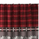 Sofia 72 Inch Bear Shower Curtain Red and Black Plaid Poly Microfiber By Casagear Home BM293440