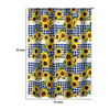 Oslo 72 Inch Shower Curtain Yellow Sunflower Plaid Print Button Holes By Casagear Home BM293442