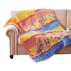 Lio Throw Blanket | 60 x 50 | Quilted Ruffled | Multicolor